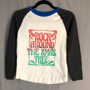 Crewcuts Kids Raglan Rock Around the Xmas Tree Tee